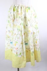 画像1: Franche Lippee / ユニコーン柄スカート M 白×イエロー I-26-10-05-084-LO-SK-TE-ZI (1)
