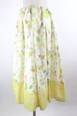 画像2: Franche Lippee / ユニコーン柄スカート M 白×イエロー I-26-10-05-084-LO-SK-TE-ZI (2)