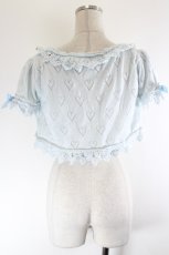 画像2: Angelic Pretty / ラブラブハート透かしニットボレロ  サックス I-26-10-05-011-AP-TO-SA-ZI (2)