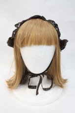 画像2: Innocent World / ドットローズレースヘッドドレス  ブラウン I-26-10-05-109-IW-AC-SA-ZI (2)