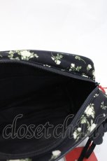 画像3: PINK HOUSE / 薔薇プリントポーチ  黒Ｘ白Ｘ緑 I-26-10-05-129-LO-ZA-SA-ZI (3)