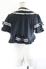 画像2: Angelic Pretty / はしごレースリボン半袖ボレロ  黒Ｘ白 I-26-10-05-015-AP-TO-SA-ZI (2)