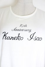 画像3: KANEKO ISAO / 10thアニバーサリーロゴTシャツ  白Ｘ黒 I-26-10-05-027-EL-TO-SA-ZI (3)