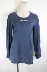 画像1: INGEBORG / ロゴカットソー  紺 I-26-10-08-036-LO-TO-SA-ZI (1)