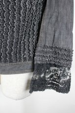 画像3: INGEBORG / 袖レースフリルデニムジャケット 13号 黒 I-26-10-08-045-LO-JA-TE-ZI (3)