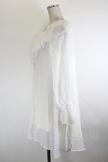 画像2: Ank Rouge / シフォン長袖ワンピース  白 I-26-10-08-058-CA-OP-SA-ZI (2)