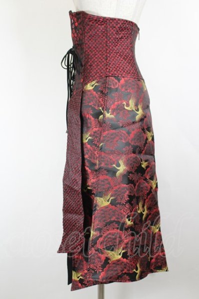 Qutie Frash / 鶴ロングコルセット 赤 I-26-10-08-096-QU-TO-SA-ZI