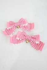 画像1: Angelic Pretty / LovelyギンガムクリップSet  ピンク I-26-10-08-109-AP-AC-TE-ZI (1)