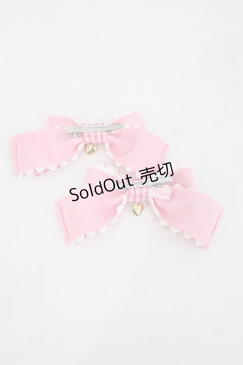 画像2: Angelic Pretty / LovelyギンガムクリップSet  ピンク I-26-10-08-109-AP-AC-TE-ZI (2)
