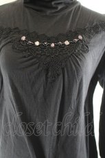 画像5: axes femme / レースストーン配色ハイネックインナーカットソー  黒 I-26-10-08-014-AX-TO-SA-ZI (5)
