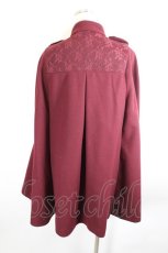 画像2: axes femme / ナポレオンマント風コート M ボルドー I-26-10-11-049-AX-CO-SA-ZI (2)