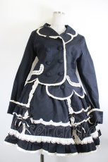 画像1: Angelic Pretty / ローズレースジャケット&スカートセットアップ  黒ｘ生成り I-26-10-11-062-AP-OP-SA-ZI (1)