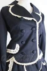 画像3: Angelic Pretty / ローズレースジャケット&スカートセットアップ  黒ｘ生成り I-26-10-11-062-AP-OP-SA-ZI (3)