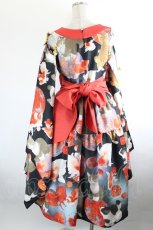 画像2: Royal Princess Alice / ねこ助コラボ/涼風金魚猫ドレス+振袖  黒 I-26-10-11-067-LO-OP-SA-ZI (2)
