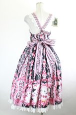 画像2: Royal Princess Alice / Strawberry Sweets 飴ノ森ふみかコラボジャンパースカート  黒 I-26-10-11-068-LO-OP-SA-ZI (2)