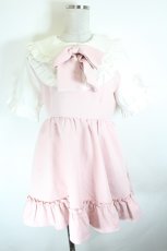 画像1: Dear My Love / ハートドットスリーブワンピース  ピンクＸ白 I-26-10-11-071-LO-OP-SA-ZI (1)