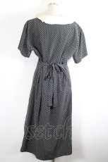 画像2: INGEBORG / まるドット襟半袖ワンピース  黒Ｘ白 I-26-10-11-085-LO-OP-SA-ZI (2)