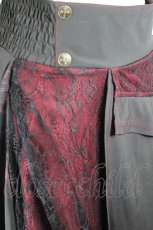 画像3: Ozz Croce / サイド魔法陣風刺繍スカート  黒Ｘボルドー I-26-10-11-093-OO-SK-SA-ZI (3)