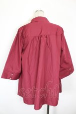 画像2: axes femme / タックデザイン七分袖シャツ F ワイン I-26-10-11-011-AX-BL-TE-ZI (2)