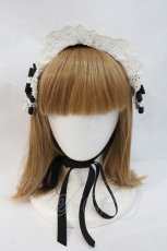 画像2: BABY,THE STARS SHINE BRIGHT / ローズレースリボンヘッドドレス  黒Ｘ白 I-26-10-11-116-BA-AC-SA-ZI (2)