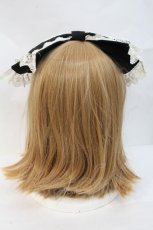 画像3: Innocent World / ローズレースリボンヘッドドレス  黒ｘ白 I-26-10-11-119-IW-AC-SA-ZI (3)