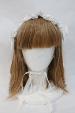 画像2: BABY,THE STARS SHINE BRIGHT / ローズレースリボンヘッドドレス  白 I-26-10-11-120-BA-AC-SA-ZI (2)