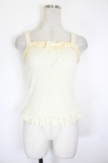画像1: Victorian maiden / はしごレースリボンニットキャミトップス  生成り I-26-10-11-002-CL-TO-SA-ZI (1)