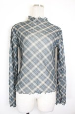 画像1: axes femme / チェック柄シアートップス F グレー I-26-10-11-017-AX-TO-TE-ZI (1)