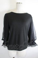 画像1: axes femme / メテオール刺繍袖プルオーバー F 黒 I-26-10-11-021-AX-TO-TE-ZI (1)