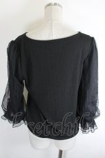画像2: axes femme / メテオール刺繍袖プルオーバー F 黒 I-26-10-11-021-AX-TO-TE-ZI (2)