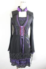 画像1: Ozz oneste / チャイナボタン&裾フラワープリント刺繍トップス  黒 I-26-10-11-022-OO-TO-SA-ZI (1)
