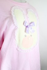 画像3: Nile Perch / うさぎプリントトレーナー  ピンクＸ白 I-26-10-13-006-LO-TO-SA-ZI (3)