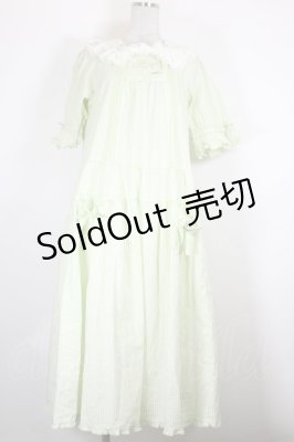 Preview of 襟付き刺繍入りワンピース  ハッカ