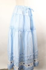 画像3: PINK HOUSE / トランプスート刺繍使いスカート  サックス I-26-10-13-075-LO-SK-SA-ZI (3)
