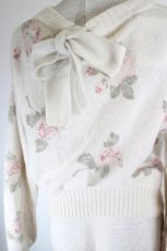 画像3: F&A / 薔薇刺繍ニットトップス  黒ＸピンクＸ緑 I-26-10-13-009-CA-TO-SA-ZI (3)