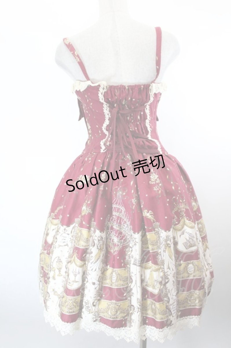 画像2: ALICE and the PIRATES / Masquerade Theater柄ジャンパースカート  赤 I-26-10-13-089-PA-OP-TE-ZI (2)