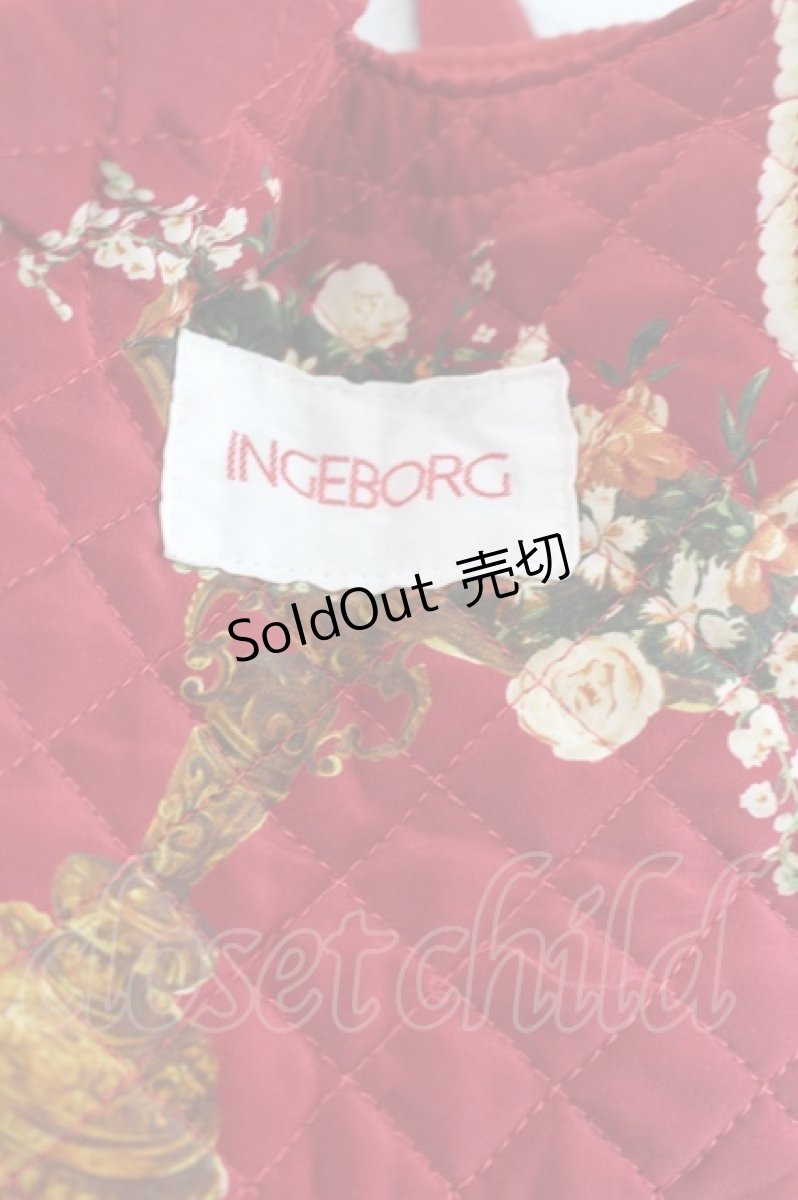 画像4: INGEBORG / ジュエリー柄ばけつ型バッグ  赤Ｘ白Ｘゴールド I-26-10-13-096-LO-BG-SA-ZI (4)