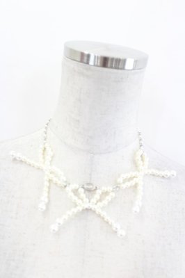Preview of Pearl Ribbonネックレス  白