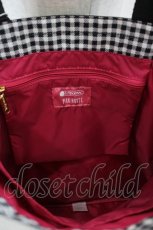 画像3: PINK HOUSE / LARGE EMERALD TOTE PH Gingham Check Rabbits  黒 I-26-10-13-109-LO-BG-SA-ZI (3)