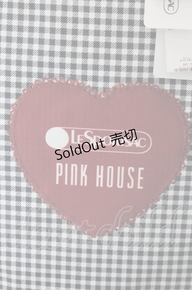 画像5: PINK HOUSE / LARGE EMERALD TOTE PH Gingham Check Rabbits  黒 I-26-10-13-109-LO-BG-SA-ZI (5)