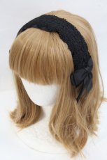 画像1: m petit by misako / TT*AMレースカチューシャ  黒 I-26-10-13-111-LO-AC-SA-ZI (1)