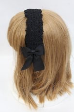 画像3: m petit by misako / TT*AMレースカチューシャ  黒 I-26-10-13-111-LO-AC-SA-ZI (3)