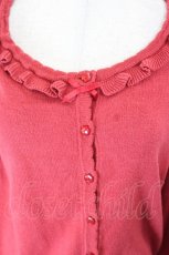 画像3: PINK HOUSE / ロゴワンポイント刺繍カーディガン  レッド I-26-10-15-034-LO-TO-SA-ZI (3)