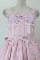 画像3: Angelic Pretty / メアリーロマンスDollジャンパースカート  ピンクＸ白 I-26-10-15-061-AP-OP-SA-ZI (3)