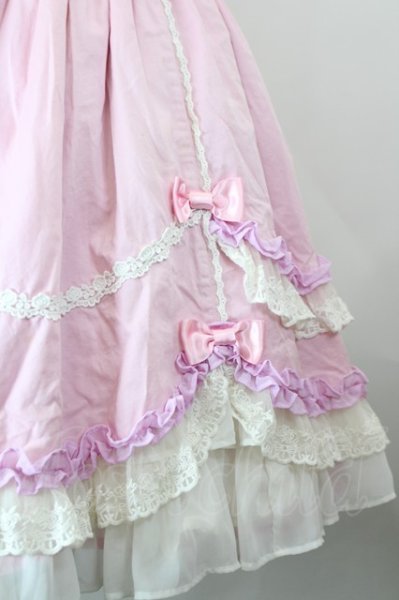 Angelic Pretty / メアリーロマンスDollジャンパースカート ピンクX白