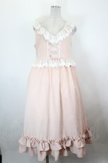 画像1: Princess Flower Garden / TT＊KRSフリルジャンパースカート LL ピンク I-26-10-15-062-LO-TO-SA-ZI (1)