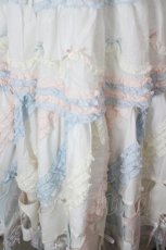 画像3: PINK HOUSE / 星形ワッペン付き配色フリルスカート  白 I-26-10-15-096-LO-SK-SA-ZI (3)
