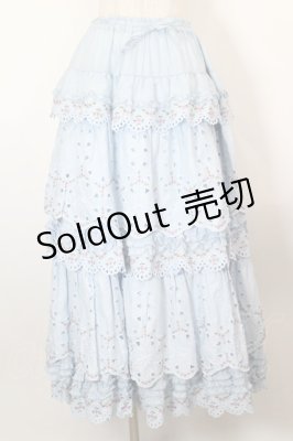 Preview of フラワーエンブレース使いスカート  サックス