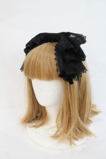 画像1: ATELIER　Ruby / チュールリボンカチューシャ  黒 I-26-10-15-116-GO-AC-SA-ZI (1)