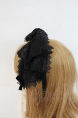 画像2: ATELIER　Ruby / チュールリボンカチューシャ  黒 I-26-10-15-116-GO-AC-SA-ZI (2)